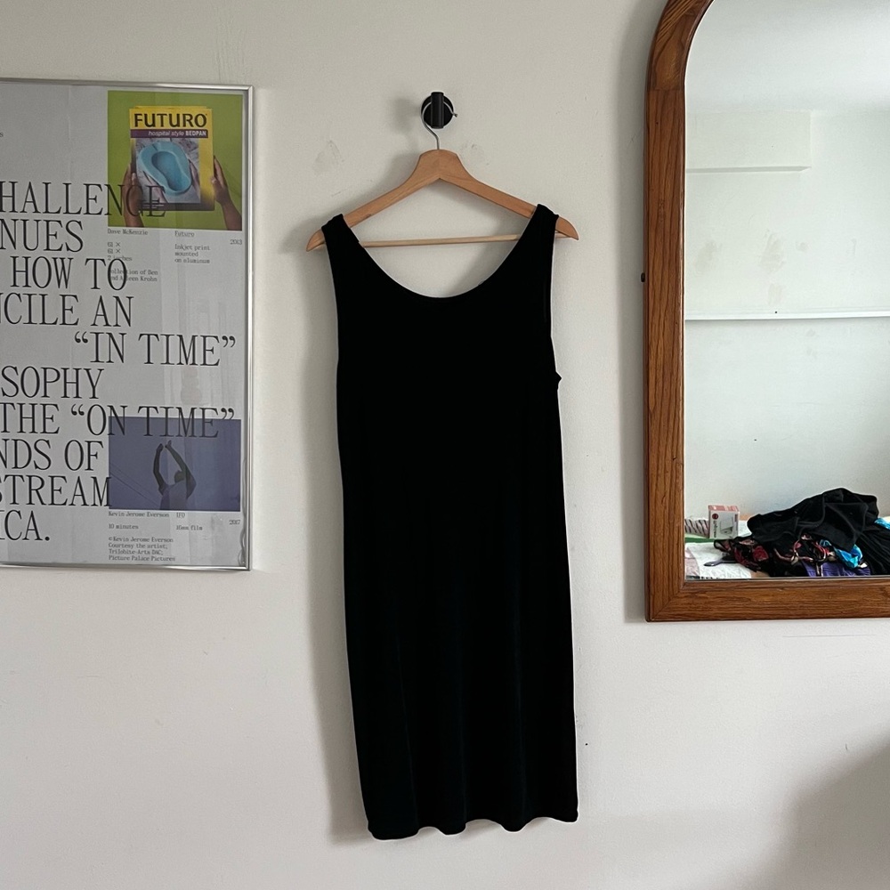 Vintage y2k stretch mini dress with reversible neckline